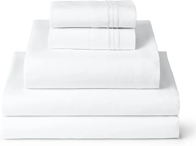 Powerful Mellanni Split King Sheets Set – 5 PC Iconic Collection Bedding – Hotel Luxury Extra Soft Cooling Bed Sheets – Wrinkle Fade Stain Resistant Split King White Classic