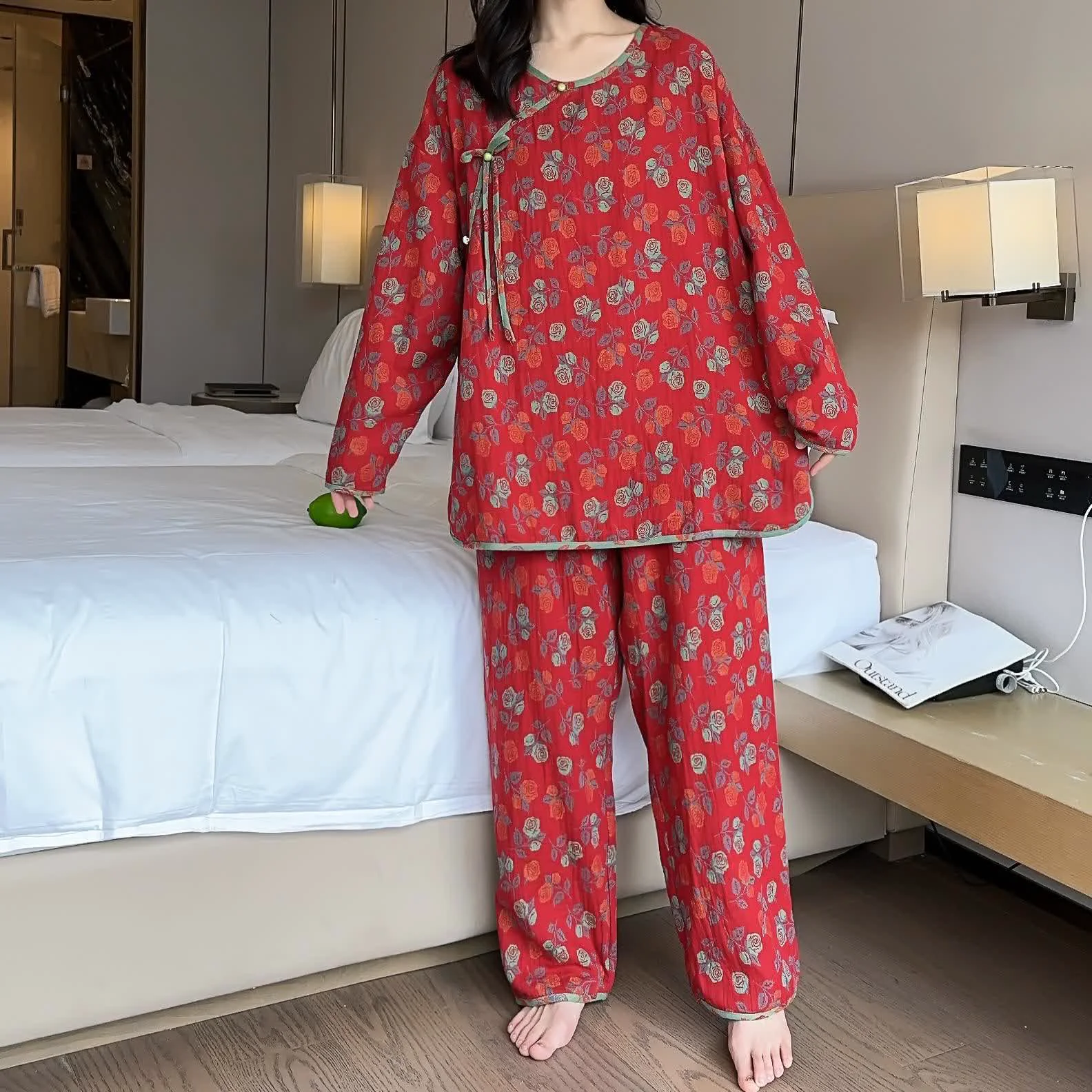 Specialty Ownkoti Plus Size Rose Cotton Soft Pajama Set Recyclable