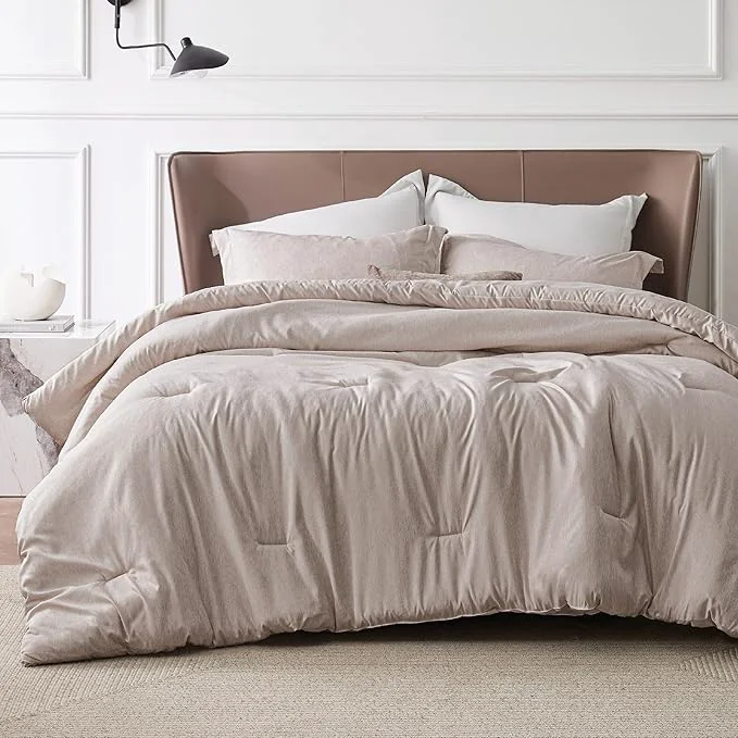 Durable Bedsure Oversized King Comforter Set – Warm Taupe Soft Bedding for All Seasons Cationic Dyed Bed Set 3 Pieces 1 Oversized King Size Comforter 120 quot x 98 quot and 2 Pillow Shams 20 quot x 36 quot 2 quot Advanced