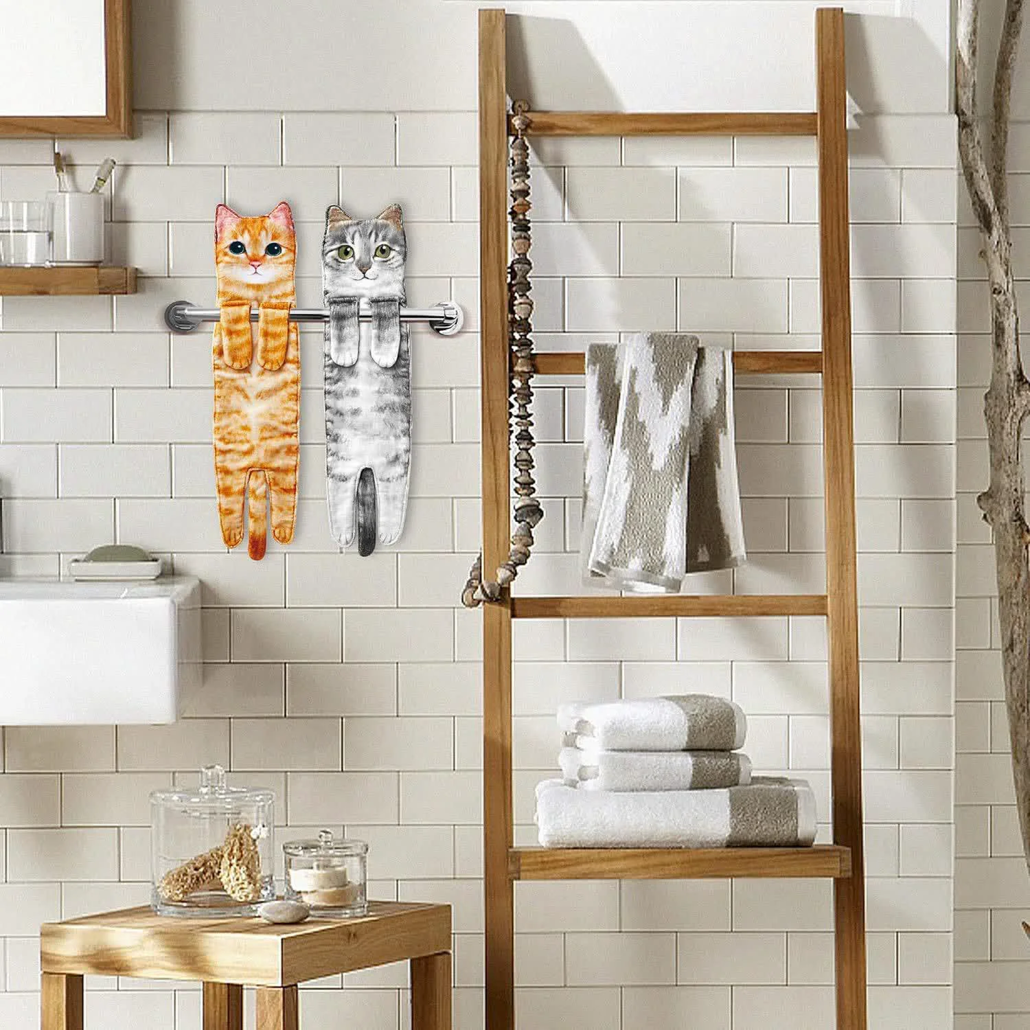 Environmentally Friendly Ownkoti Cat Hangable Kitchen Bathroom Hand Towel Dependable