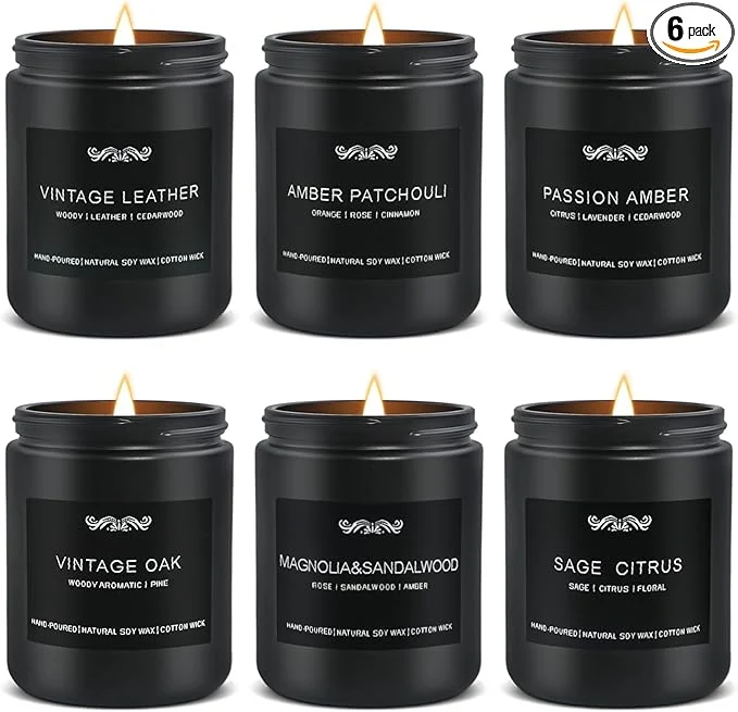 Trusted 6 Pack Candles for Home Scented Aromatherapy Candles Gifts Set for Mens High-Performance