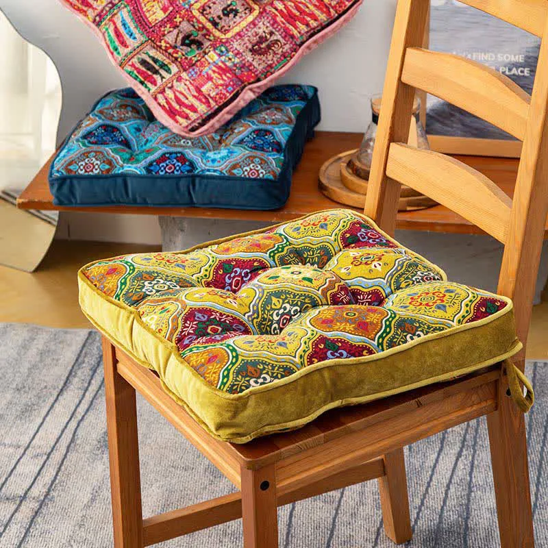 Functional Ownkoti Moroccan Floor Chair Cushion With Tie Straps Fast