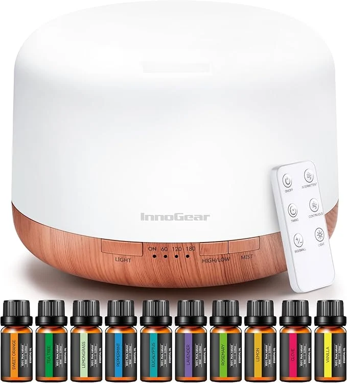 Fine Crafted InnoGear Aromatherapy Diffuser 10 Essential Oils Set 500ml Essential Oil Classic