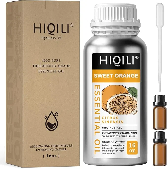 Comfortable HIQILI 16 Fl Oz Orange Essential Oil Pure and Natural Long-Lasting