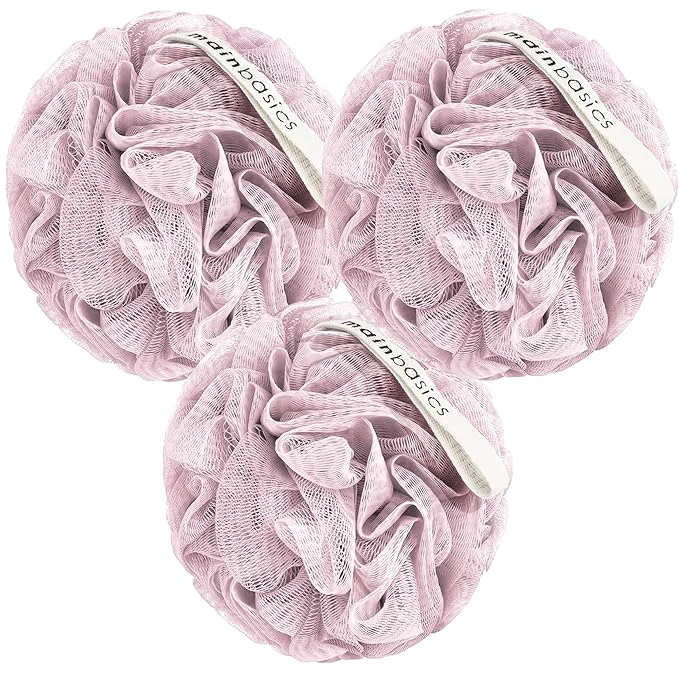 Selected MainBasics Bath Shower Loofah Sponge Pouf Body Scrubber Exfoliator Body Wash Professional