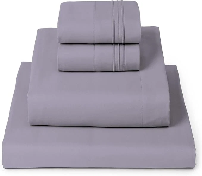 Artisan Mellanni California King Sheets Set – 4 PC Iconic Collection Bedding – Hotel Luxury Extra Soft Cooling Bed Sheets – Wrinkle Fade Stain Resistant Cal King Hazy Lilac Verified