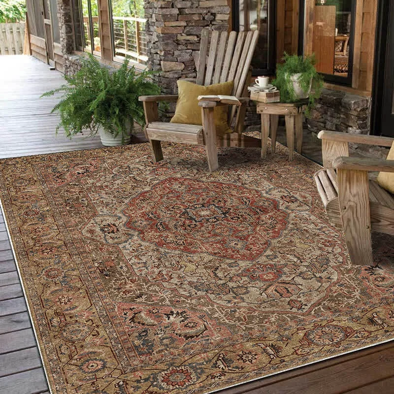 Outstanding Ownkoti Persian Ethnic Style Anti-slip Washable Area Rug Contemporary