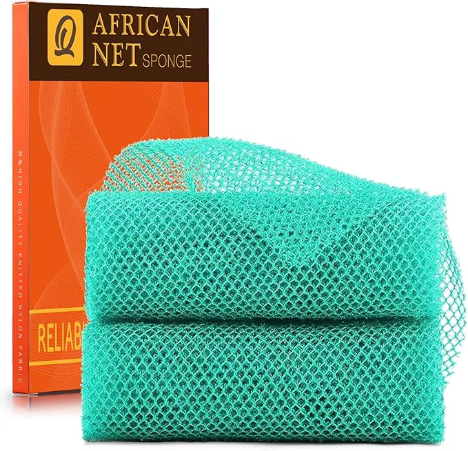 Enhanced UJFQBH 2 Pieces African Bath Sponge African Net Long Net Bath Sponge Excellent