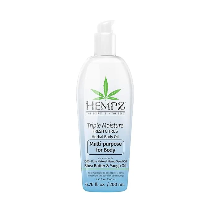 Breathable Hempz Triple Moisture Fresh Citrus Herbal Hydrating Multi-Purpose Body Oil Flexible