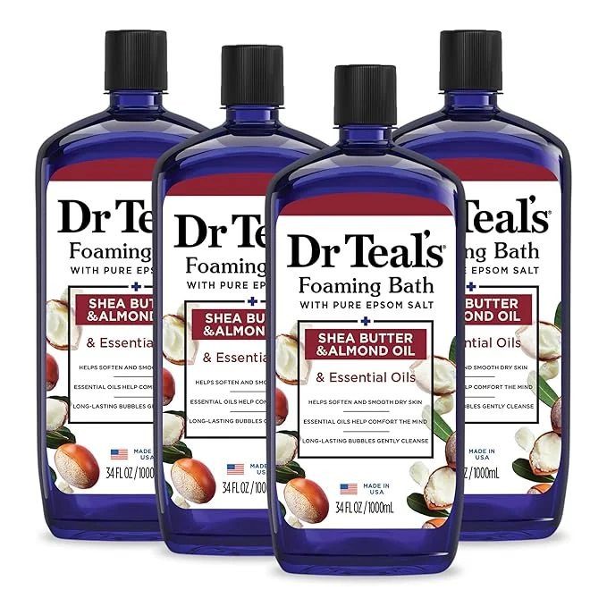 Reliable Dr Teal’s Foaming Bath with Pure Epsom Salt Shea Butter Almond 34 fl oz Original