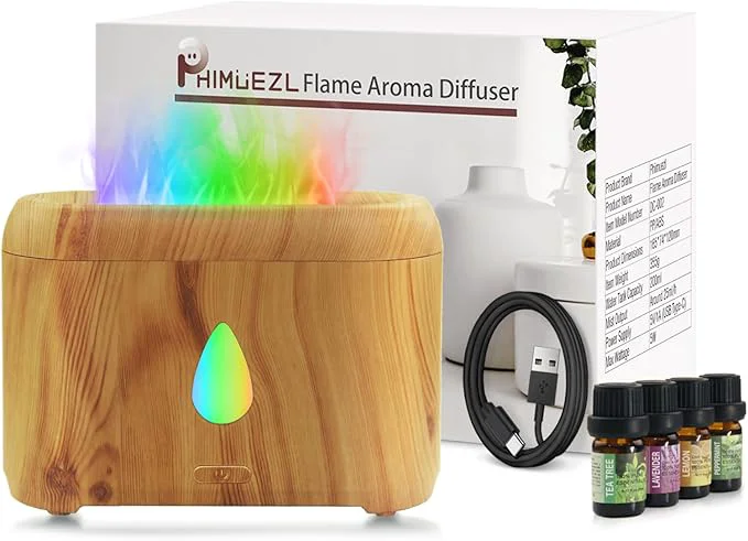Practical Flame Diffuser for Essential Oils 200ml Ultrasonic Aroma Diffusers Artisan