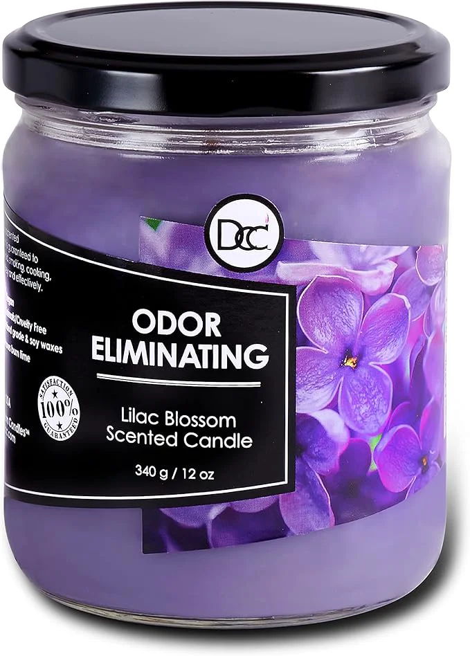 Long-Lasting Lilac Blossom Odor Eliminating Highly Fragranced Candle Specialty