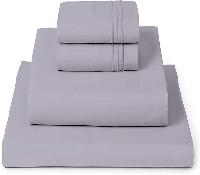 World-Class Mellanni Queen Sheets Set – 4 PC Iconic Collection Bedding – Hotel Luxury Extra Soft Cooling Bed Sheets – Wrinkle Fade Stain Resistant Queen Lavender Green