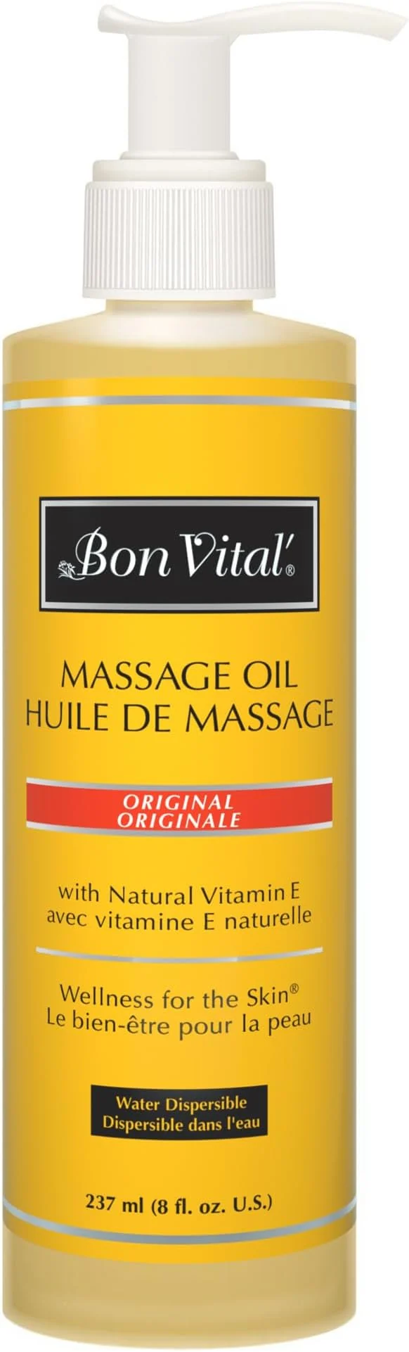 Natural Bon Vital’ Massage Oil 8 Oz Bottle Unscented Professional Massage Oil Innovative