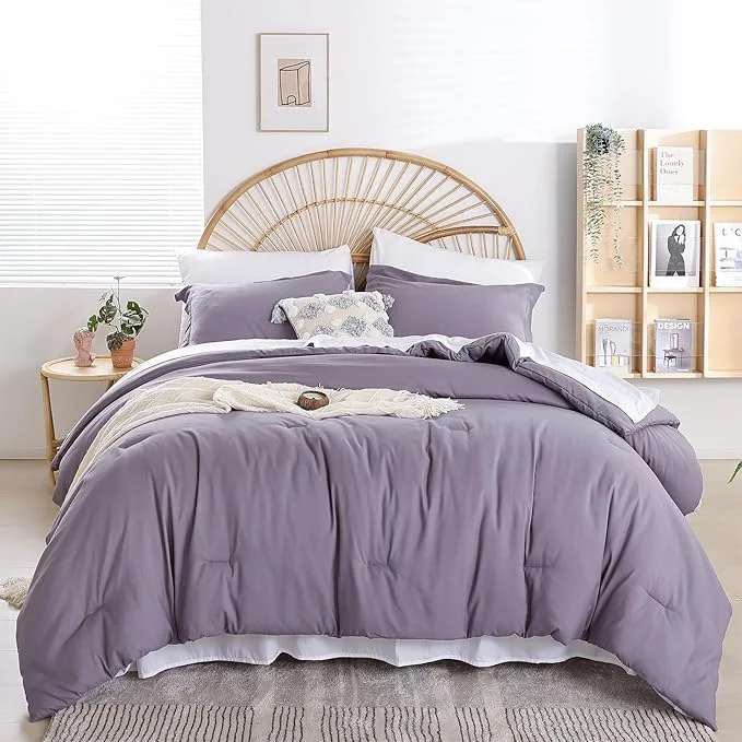 Selected weigelia Twin Comforter Set 5 Pieces Dusty Purple Comforter Set Soft Twin Bed Set Twin Bedding Set for Girls with Comforters Flat amp Fitted Sheets Pillowcases amp Shams Specialty
