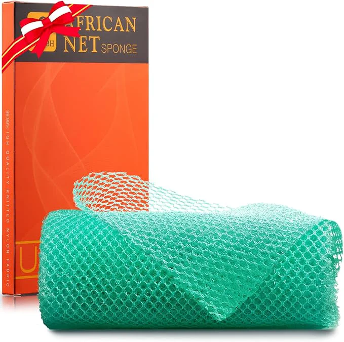 Green UJFQBH African Bath Sponge African Net Long Net Bath Sponge Exfoliating Shower Outstanding