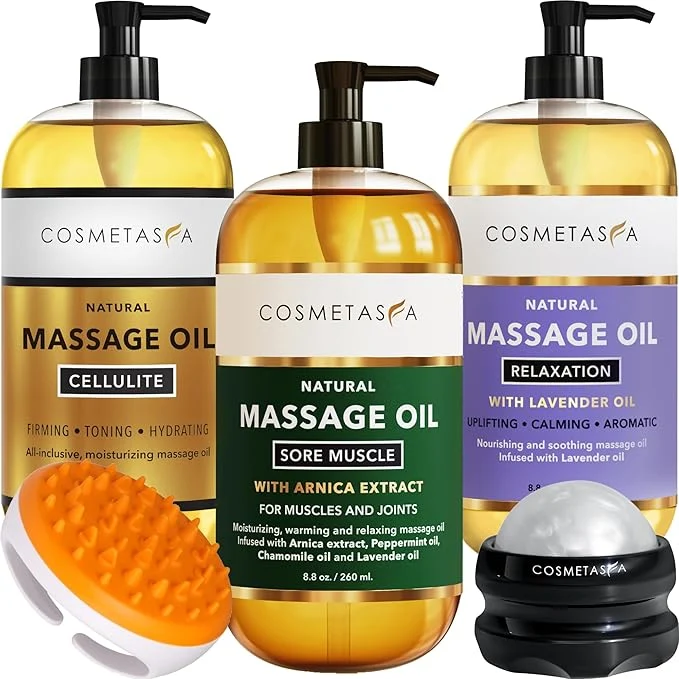 Minimalist Cosmetasa Body Massage Oil Therapy Kit – Arnica Lavender Oil User-Friendly