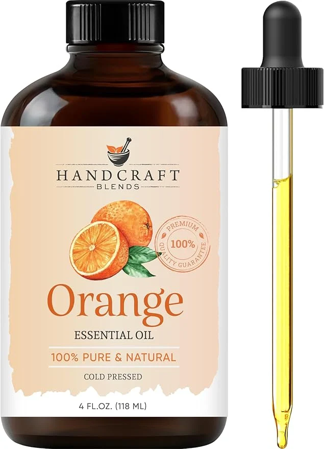 Luxury Handcraft Blends Orange Essential Oil – Huge 4 Fl Oz – Pure and Natural – Effective