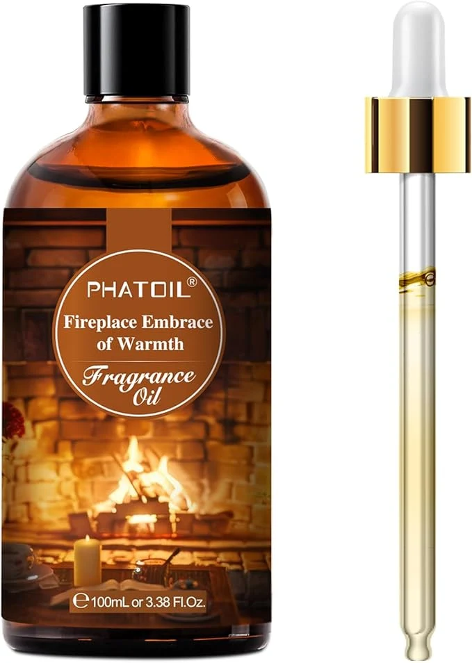 Stylish PHATOIL 3.38FL.OZ Fireplace Embrace of Warmth Fragrance Oils Flexible
