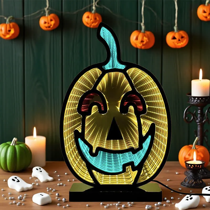 User-Friendly Ownkoti Halloween Pumpkin Demon Infinity Lights Natural