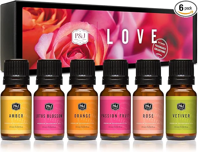 Quality P J Trading Fragrance Oils for Diffusers for Home Love Set Fragrance Scents for Secure