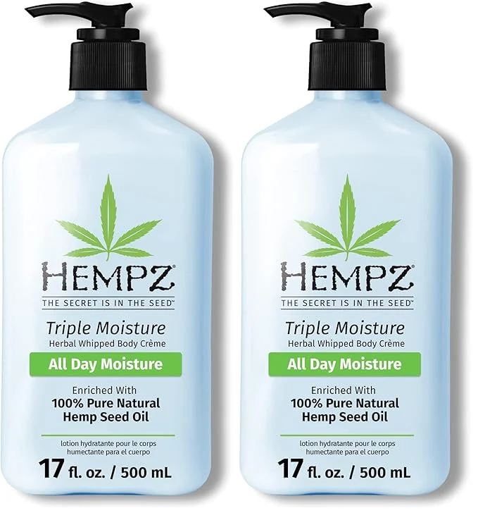 Next-Generation Hempz Triple Moisture Body Moisturizer 17 Oz – Hydrating Lotion Rich Lightweight