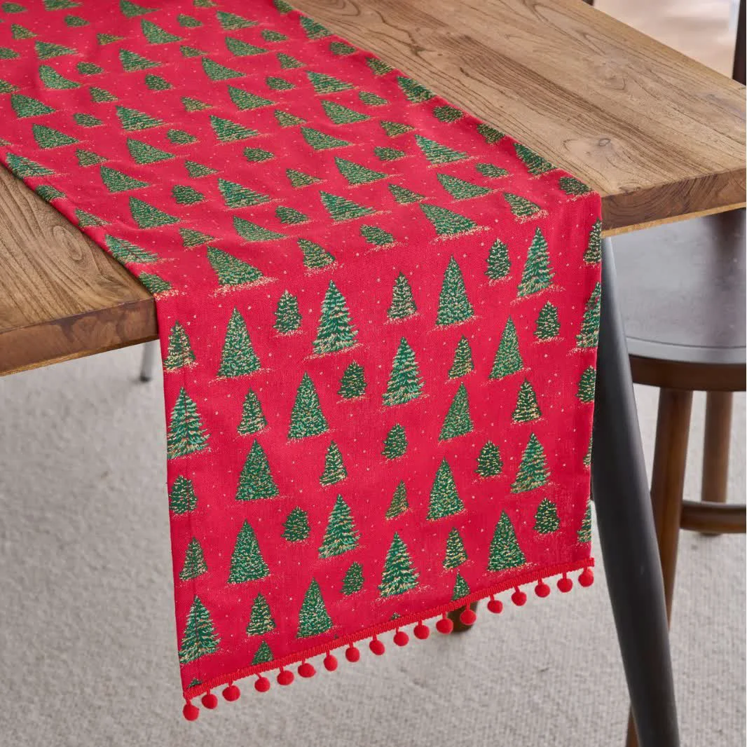 Outstanding Ownkoti Christmas Fir Tree Holiday Table Runner Traditional
