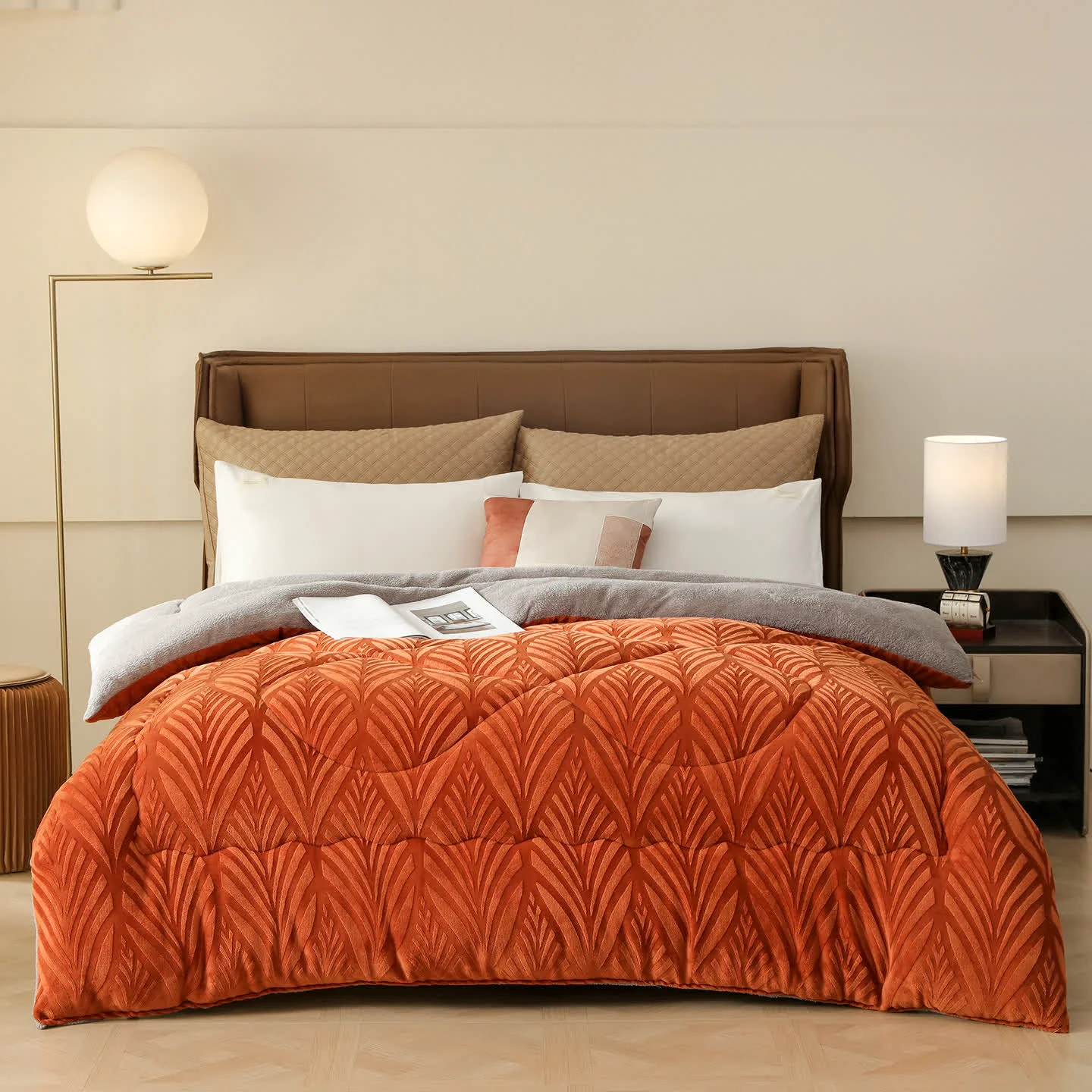 Healthy Ownkoti Luxury Embossed Fleece Throw Blanket Solid