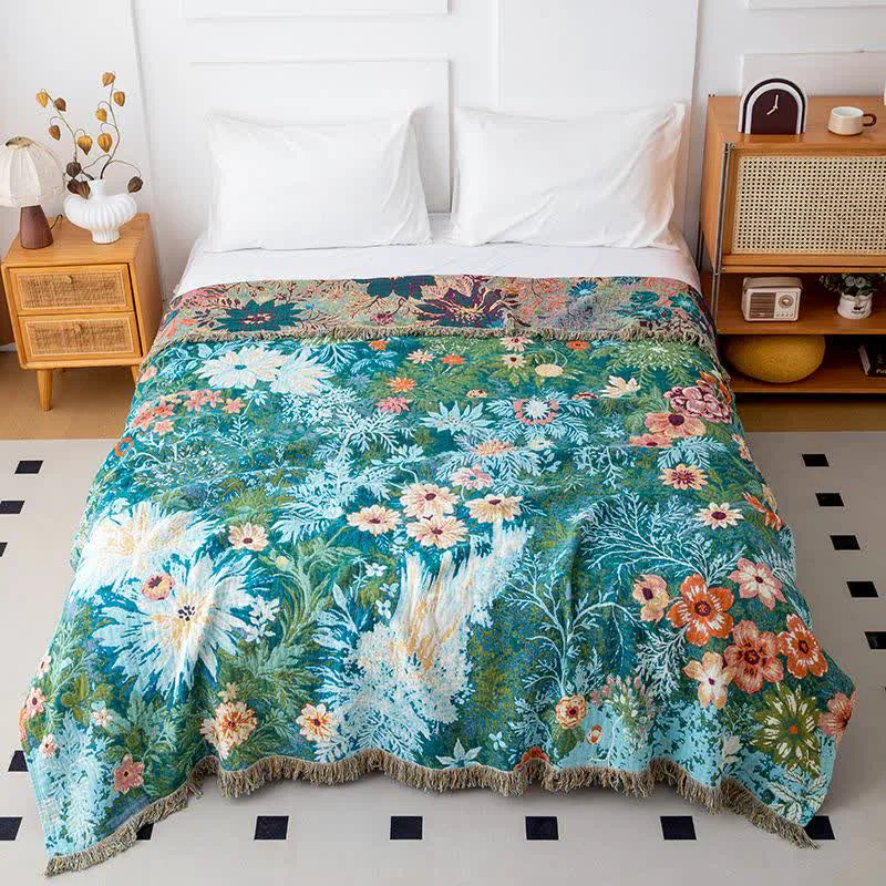 Quality Ownkoti Forest Daisy Cotton Gauze Tassel Quilt Certified