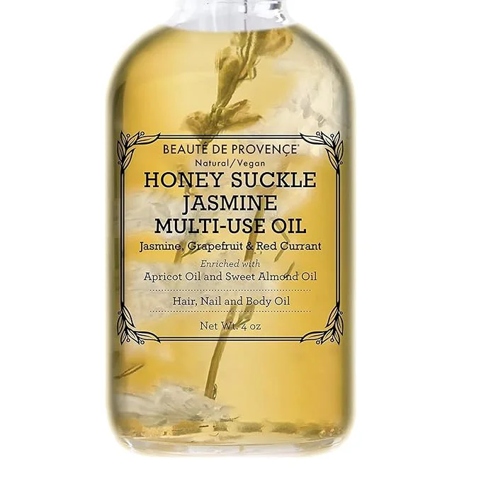 Environmentally Friendly BEAUTE DE PROVENCE Honey Suckle Multi-Use Face Body Hair Oil Official