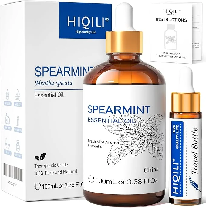 Responsible HIQILI 100ML Spearmint Oil for Skin Care Can be Added to Lotions Creams – Versatile