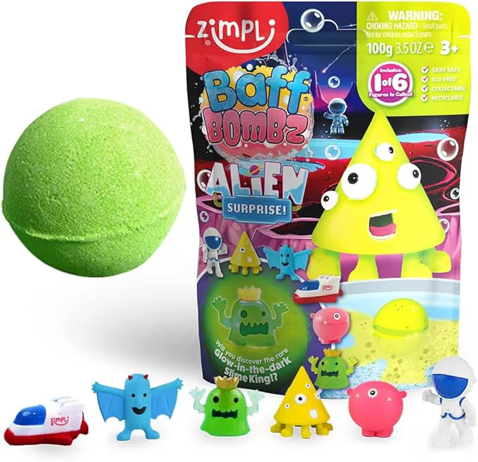 Trusted Zimpli Kids Large Alien Surprise Bath Bomb 1 of 6 Surprise Alien Toys to Contemporary