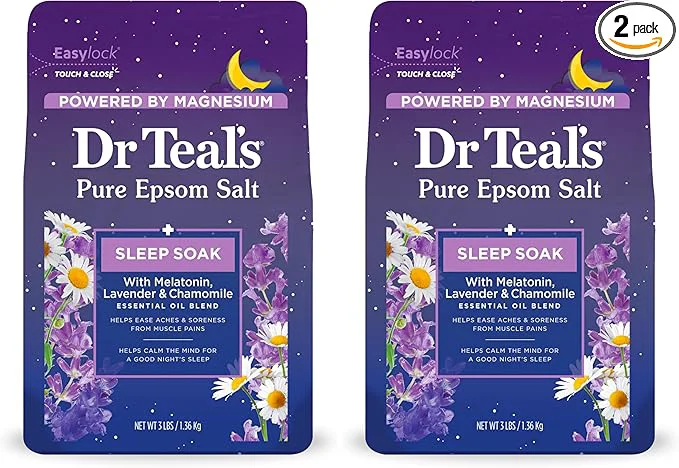 Efficient Dr Teal’s Epsom Salt Soak Lavender Chamomile 3 lbs Pack of 2 Sleep World-Class