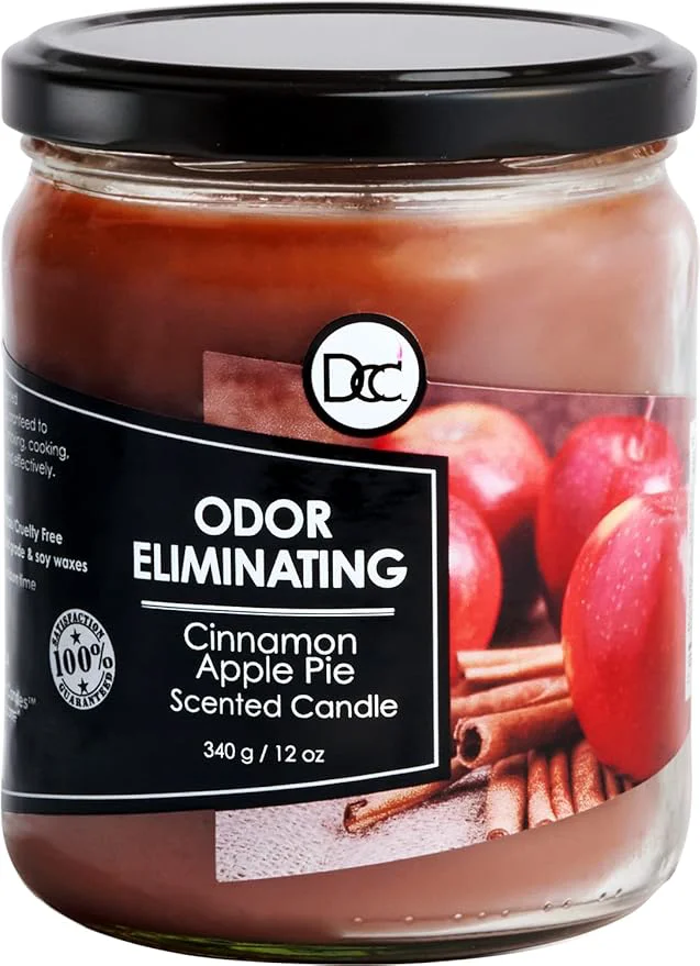 Lightweight Cinnamon Apple Pie Odor Eliminating Highly Fragranced Candle Smooth