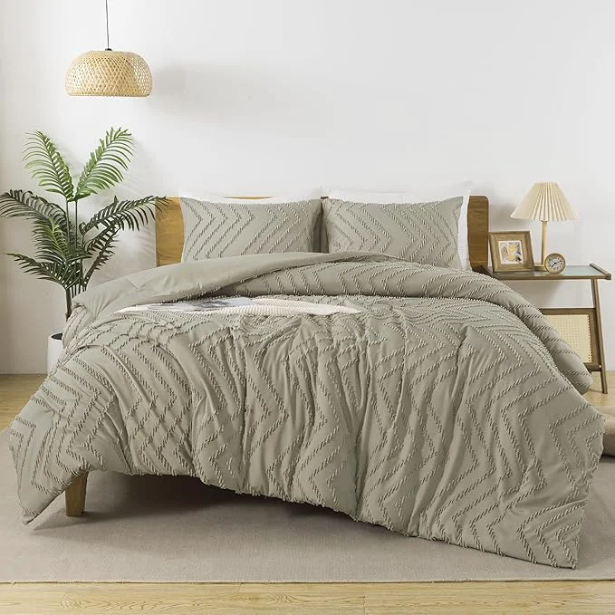 Lightweight Andency Oatmeal California King Comforter Set Boho Cal King Soft Warm Tufted Neutral Bedding Comforter Sets 3 Pieces Cali King Aesthetic Chevron Farmhouse Cute Bohemian Textured Bedding Set Pure