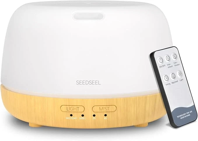 Efficient SEEDSEEL 300ML Essential Oil Diffuser Quiet 8 Hours Operation 7-Color LED Trendy