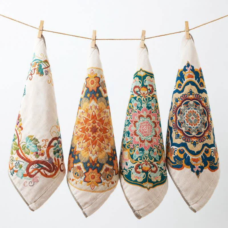 Enhanced Ownkoti Vintage Cotton Gauze Kitchen Absorbent Towel Detailed