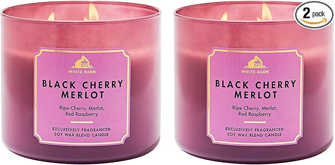 High-Grade Bath Body Works Black Cherry Merlot 3-Wick Candle Optimized