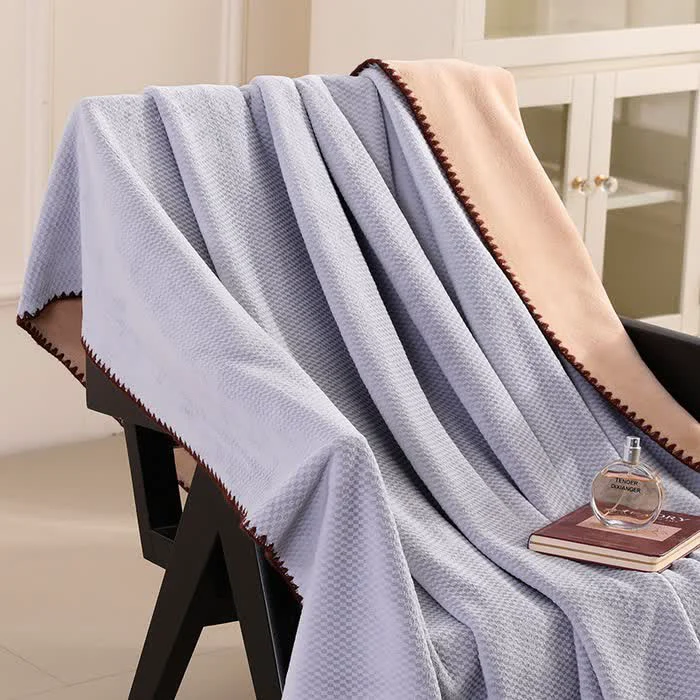 Secure Ownkoti Plaid Jacquard Warm Throw Blanket Premium