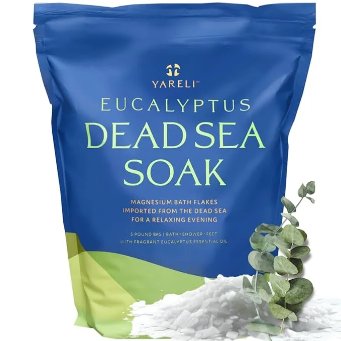 Easy-to-Use Yareli Magnesium Flakes 5lb Eucalyptus Dead Sea Bath and Foot Soak Practical
