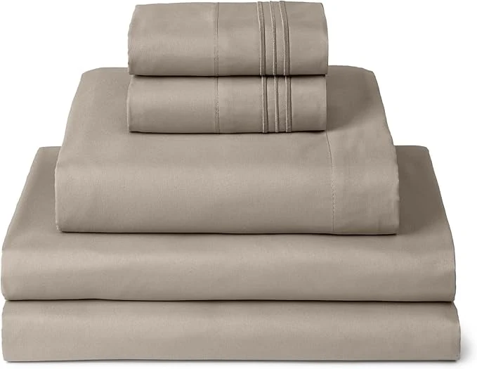 User-Friendly Mellanni Split King Sheets Set – 5 PC Iconic Collection Bedding – Hotel Luxury Extra Soft Cooling Bed Sheets – Wrinkle Fade Stain Resistant Split King Tan Convenient