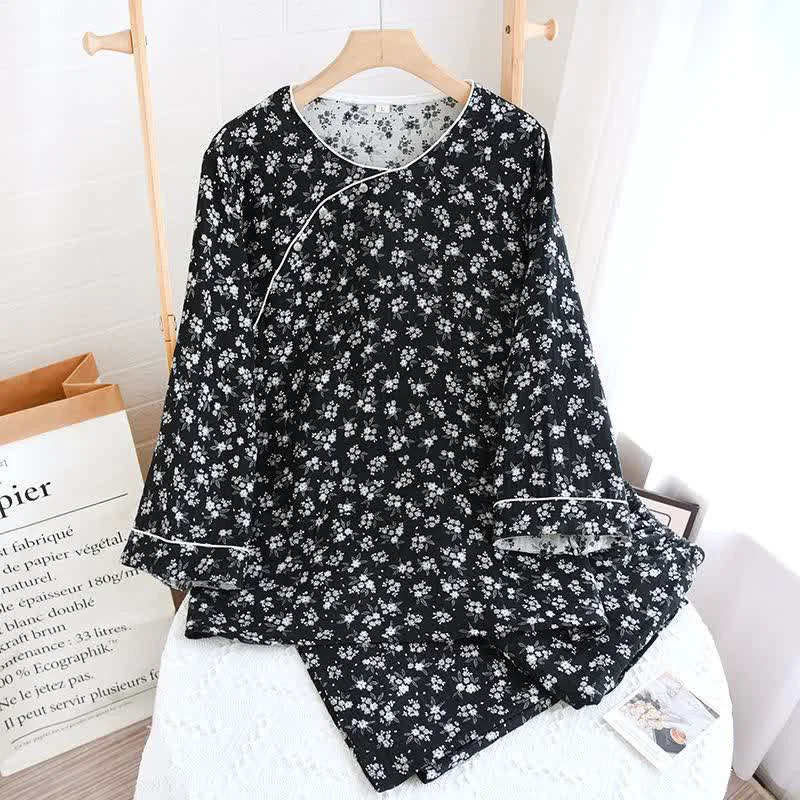 Authentic Ownkoti Pear Blossom Floral Natural Cotton Nightwear Top-Quality