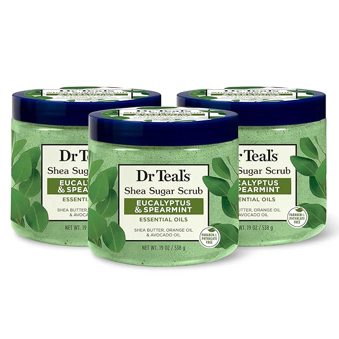 Optimized Dr Teal’s Shea Sugar Scrub Eucalyptus Spearmint Essential Oils 19 oz Elegant