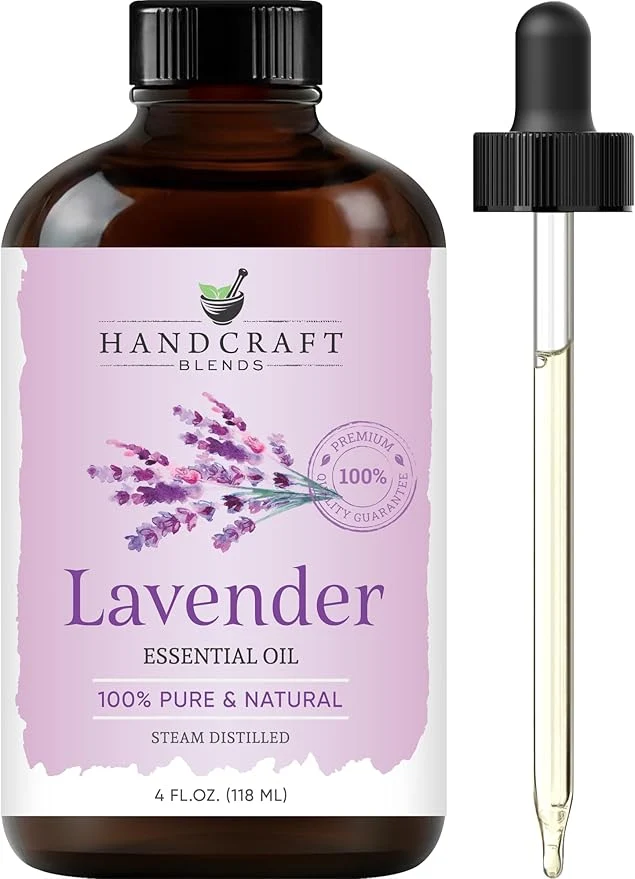 Organic Handcraft Blends Lavender Essential Oil – Huge 4 Fl Oz – Pure and Natural Artisan