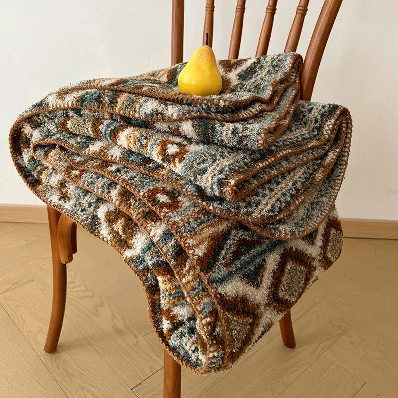 Innovative Ownkoti Bohemian Chic Fluffy Fleece Throw Blanket Natural