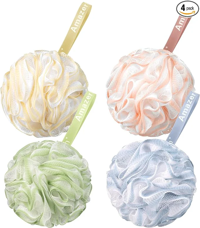 Innovative AmazerBath Loofah Sponge 75g Piece Exfoliating Bath Sponge Body Scrubber Natural