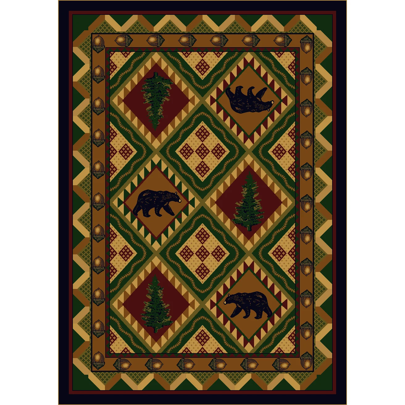Powerful Picnic In The Forest Rug – Woodland Detailed