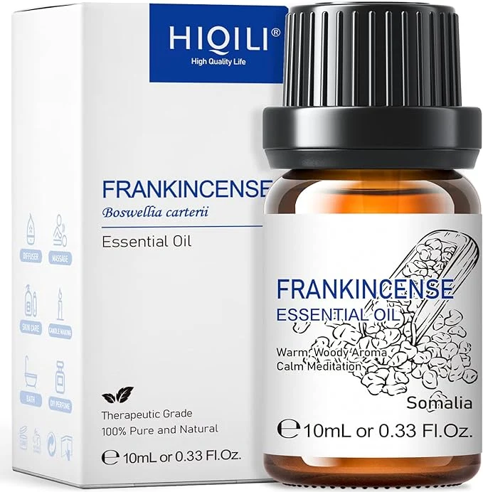 Functional HIQILI 0.33 Fl Oz Frankincense Essential Oil Skin Care Camp Atmosphere Long-Lasting