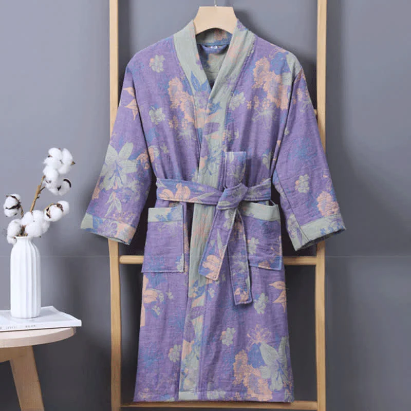 Proven Ownkoti Lily Floral Cotton Gauze Child Bathrobe Classic