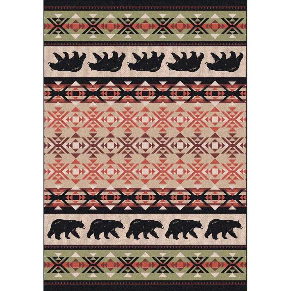 Solid Comfy Bears Rug – Burnt Red Functional